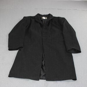 Frontier Classics Coat Men 44 Black Western Overcoat Lined Button Duster Cosplay